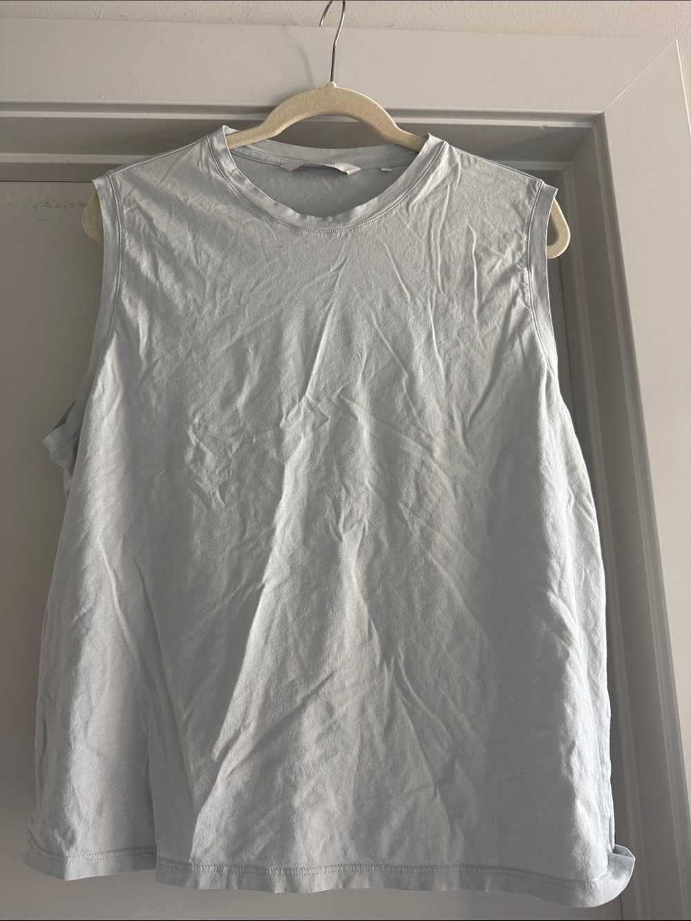 Rebecca Taylor Pale Blue Sleeveless Crewneck Tank